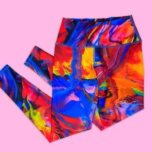 Alana Kay Art Carnival Leggings Small new without tag